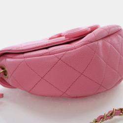 Pre Owned Chanel Mini Pink Caviar Messenger Bag