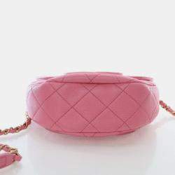 Pre Owned Chanel Mini Pink Caviar Messenger Bag