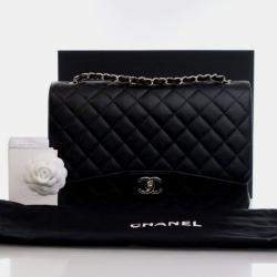 Pre Owned Chanel Maxi Caviar Classic Double Flap Bag