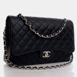 Pre Owned Chanel Maxi Caviar Classic Double Flap Bag