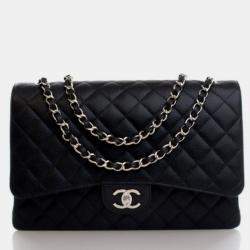 Pre Owned Chanel Maxi Caviar Classic Double Flap Bag