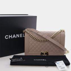 Pre Owned Chanel Medium Caviar Boy Bag