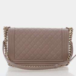 Pre Owned Chanel Medium Caviar Boy Bag