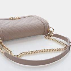 Pre Owned Chanel Medium Caviar Boy Bag