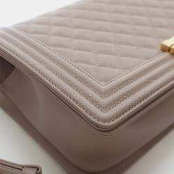 Pre Owned Chanel Medium Caviar Boy Bag