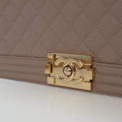 Pre Owned Chanel Medium Caviar Boy Bag