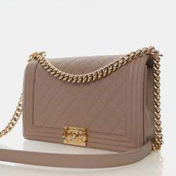Pre Owned Chanel Medium Caviar Boy Bag