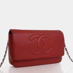 Pre Owned Chanel Caviar Timeless Wallet On Chain (WOC)