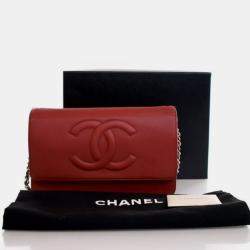 Pre Owned Chanel Caviar Timeless Wallet On Chain (WOC)