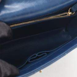 Pre Owned Chanel Medium Lizard Crinkled Calfskin Coco Handle Bag