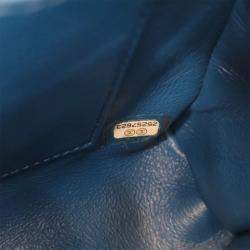 Pre Owned Chanel Medium Lizard Crinkled Calfskin Coco Handle Bag