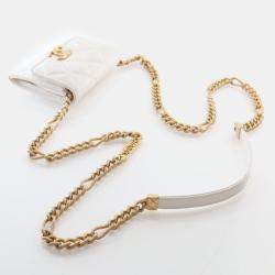 Pre Owned Chanel Mini Caviar Quilted On Chain Clutch