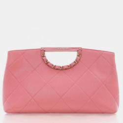 Pre Owned Chanel Caviar A Real Catch Clutch