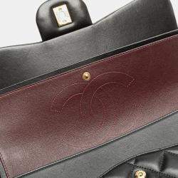 Pre Owned Chanel Black Jumbo Classic Lambskin Double Flap