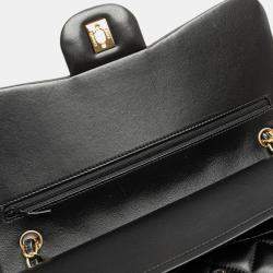 Pre Owned Chanel Black Jumbo Classic Lambskin Double Flap
