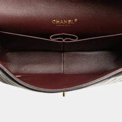 Pre Owned Chanel Black Jumbo Classic Lambskin Double Flap