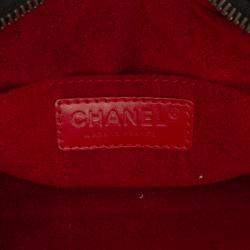Pre Owned Chanel Black CC Chocolate Bar Patent Shoulder Bag