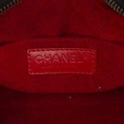 Pre Owned Chanel Black CC Chocolate Bar Patent Shoulder Bag