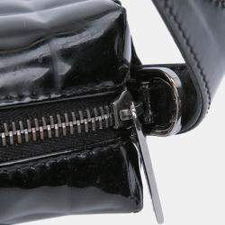 Pre Owned Chanel Black CC Chocolate Bar Patent Shoulder Bag