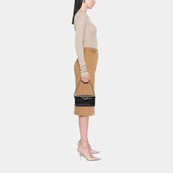Pre Owned Chanel Black CC Chocolate Bar Patent Shoulder Bag