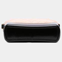 Pre Owned Chanel Beige Large Aged Calfskin Gabrielle Crossbody