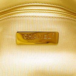 Pre Owned Chanel Yellow Medium Lambskin 19 Flap