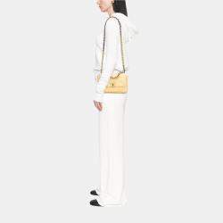 Pre Owned Chanel Yellow Medium Lambskin 19 Flap
