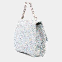 Pre Owned Chanel Blue CC Confetti Tweed Flap