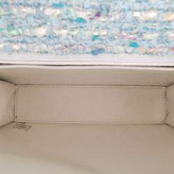 Pre Owned Chanel Blue CC Confetti Tweed Flap