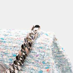 Pre Owned Chanel Blue CC Confetti Tweed Flap