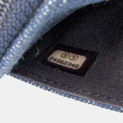 مملوكة مسبقًا Chanel Blue Denim and Velvet Wallet On Chain