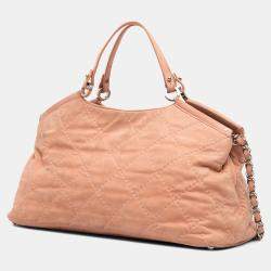 Pre Owned Chanel Pink Small Iridescent Calfskin Sea Hit Tote