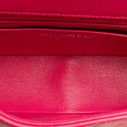 Pre Owned Chanel Pink Mini Rectangular Classic Lambskin Single Flap