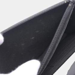 Pre Owned Chanel Black Chevron Lambskin Button Wallet On Chain