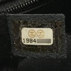 Pre Owned Chanel Black Quilted Caviar Leather Large Boy Flap Bag