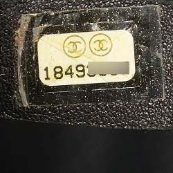 Pre Owned Chanel Beige Double Stitch Quilted Leather Large Boy Flap Bag