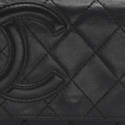 مملوكة مسبقًا Chanel Black Quilted Leather Cambon Ligne Wallet