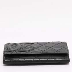 مملوكة مسبقًا Chanel Black Quilted Leather Cambon Ligne Wallet