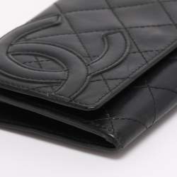 مملوكة مسبقًا Chanel Black Quilted Leather Cambon Ligne Wallet