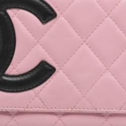 Pre Owned حافظة بطاقات شانيل جلد ليغني كيمبون مبطنة سوداء