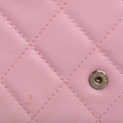 Pre Owned حافظة بطاقات شانيل جلد ليغني كيمبون مبطنة سوداء