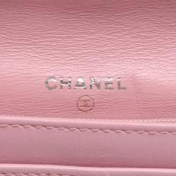 Pre Owned حافظة بطاقات شانيل جلد ليغني كيم بون مبطنة سوداء