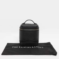 Pre Owned Chanel Black Caviar Leather Vanity Case