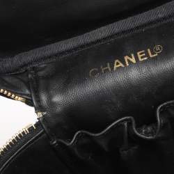 Pre Owned Chanel Black Caviar Leather Vanity Case