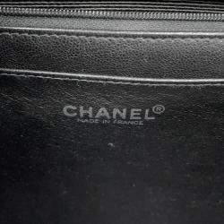 Pre Owned Chanel Jumbo  Size 30 Matelasse Chain shoulder Bag Black Caviar Leather Bag