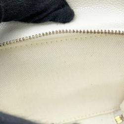 Pre Owned Chanel Matelasse White Caviar Leather Backpack 