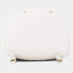 Pre Owned Chanel Matelasse White Caviar Leather Backpack 