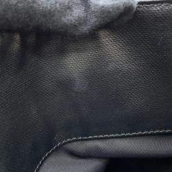 Pre Owned Chanel Paris-Biarritz Tote Bag Black Leather Canvas Size Mm