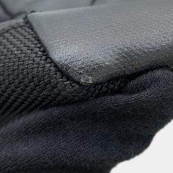 Pre Owned Chanel Paris-Biarritz Tote Bag Black Leather Canvas Size Mm