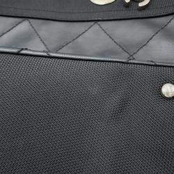 Pre Owned Chanel Paris-Biarritz Tote Bag Black Leather Canvas Size Mm